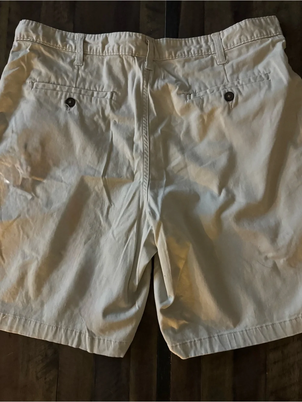 George Men's Flat Front Shorts - Cream/Tan